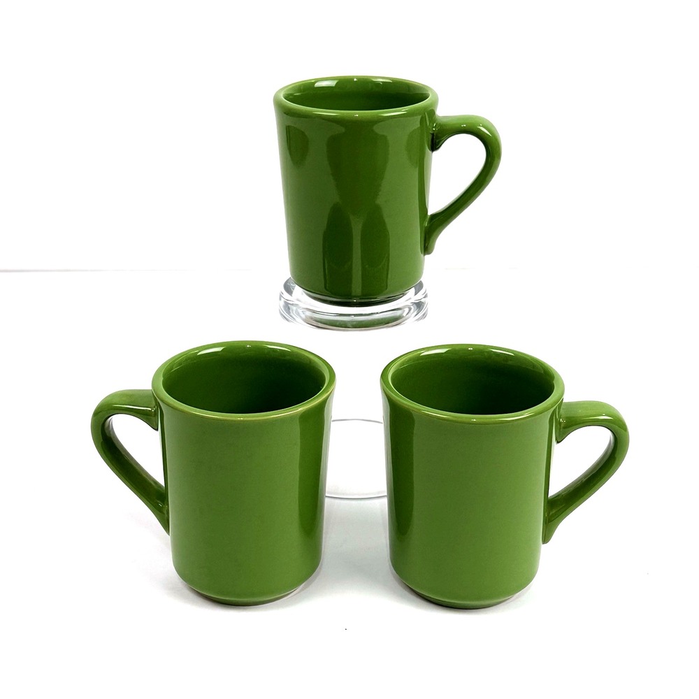 Homer Laughlin Fiesta Green Denver Handle Mug Retro Diner Ceramic Hot Coffee Cup